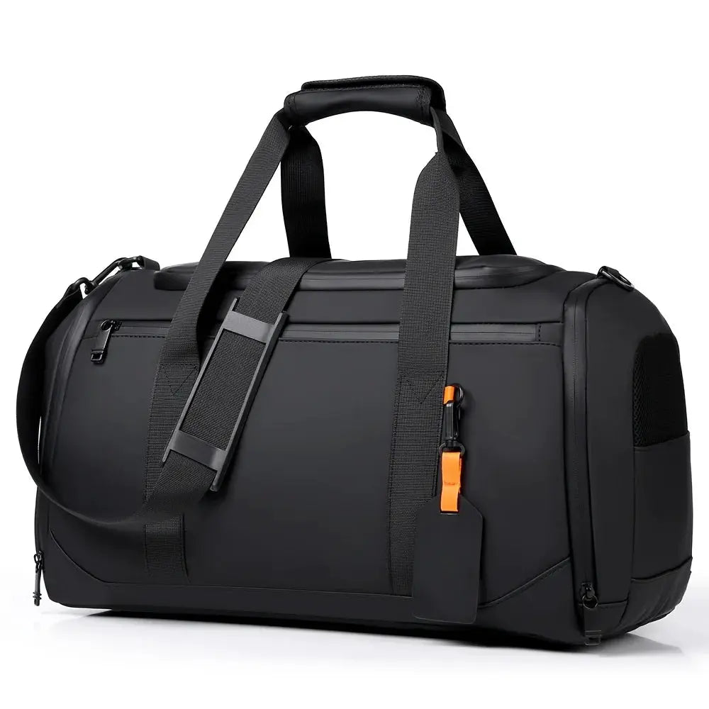 Voyager Large Capacity Travel Duffel Bag Durable PU Nylon With Multiple Compartments For Gym And Overnight Trips