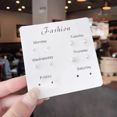 New S925 Silver Needle Stud Earrings Set For Women Girls Simple Cute Exquisite Mini Jewelry Gift Wholesale Direct Sales
