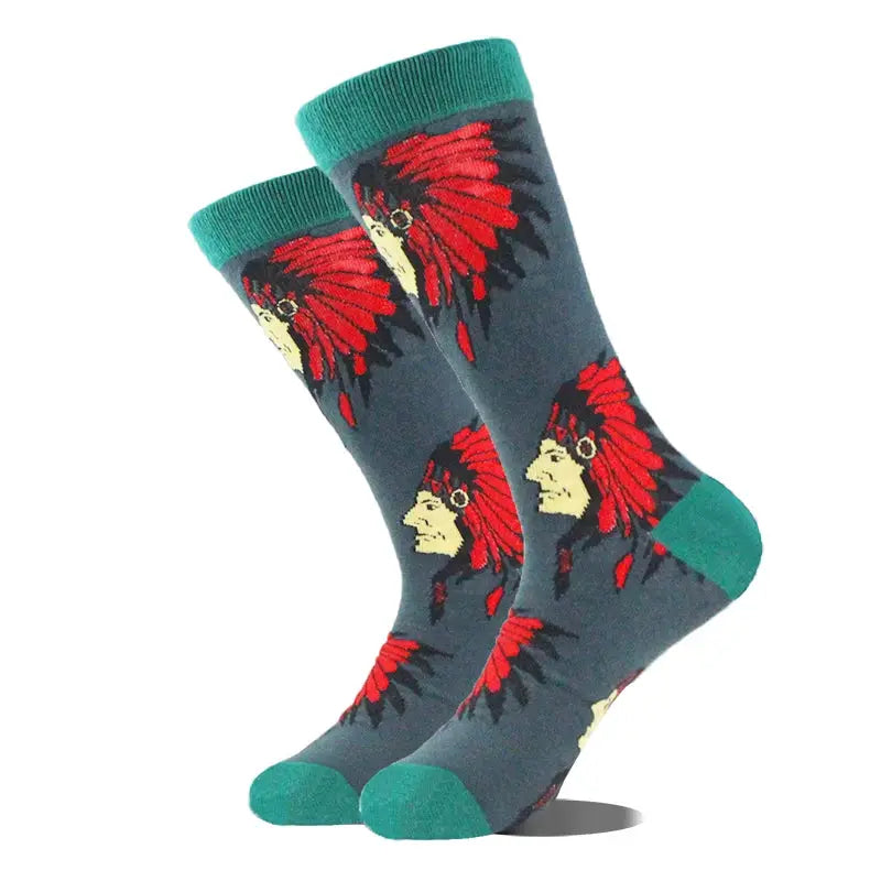 Cotton Happy Funny Socks For Men Women Unisex Crew Socks Alien Planet Shark Dinosaur Novelty Design