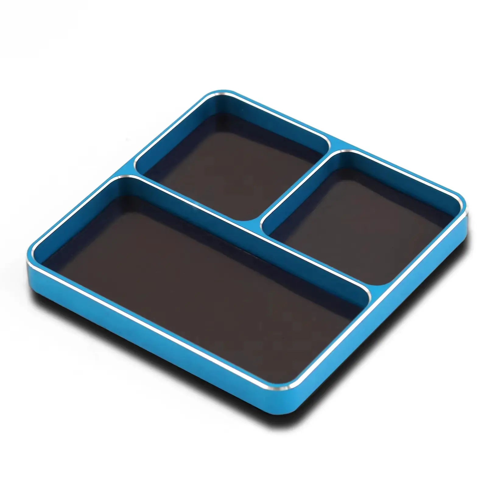 CNC Aluminium Magnetic Screw Tray 98x98x11mm For RC Car Boat Airplane Models Nut And Gasket Storage Tool