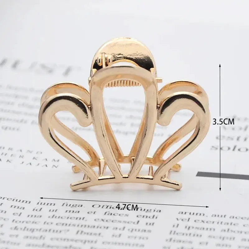 LuxeHair Geometric Metal Hair Claw Clip For Women And Girls Elegant Minimal Design For Secure Hold