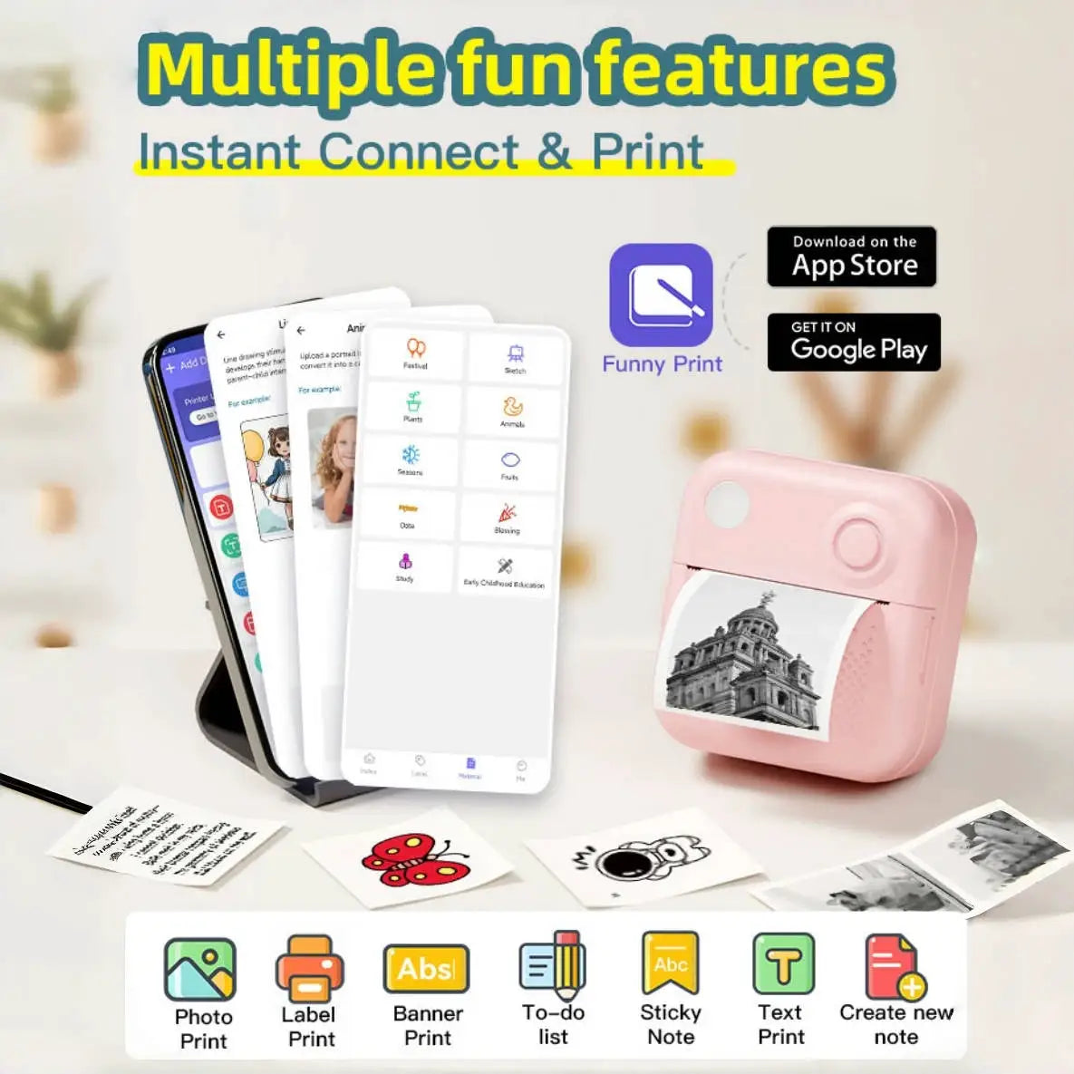 Dolewa D3 Portable Thermal Printer For Labels Stickers And Photos