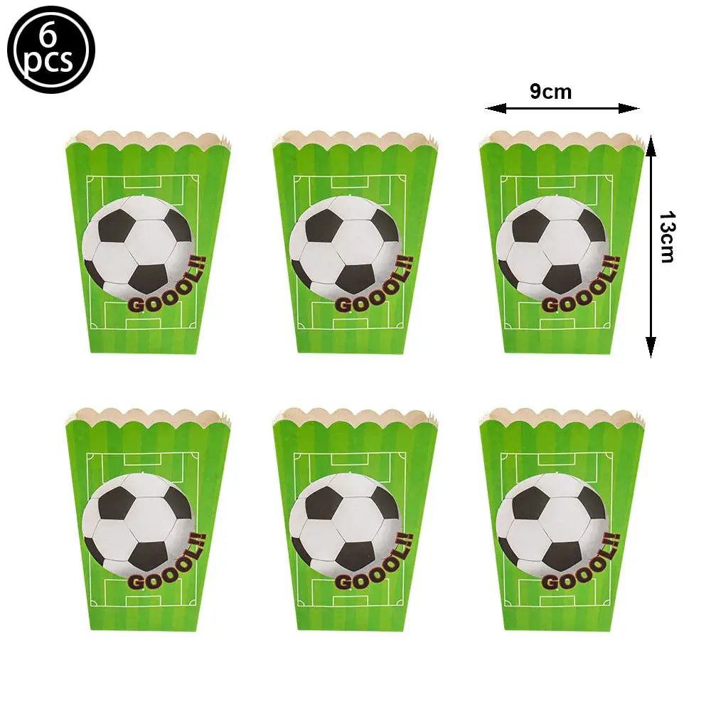 Soccer Theme Disposable Tableware Set Plates Cups Napkins Tablecloth