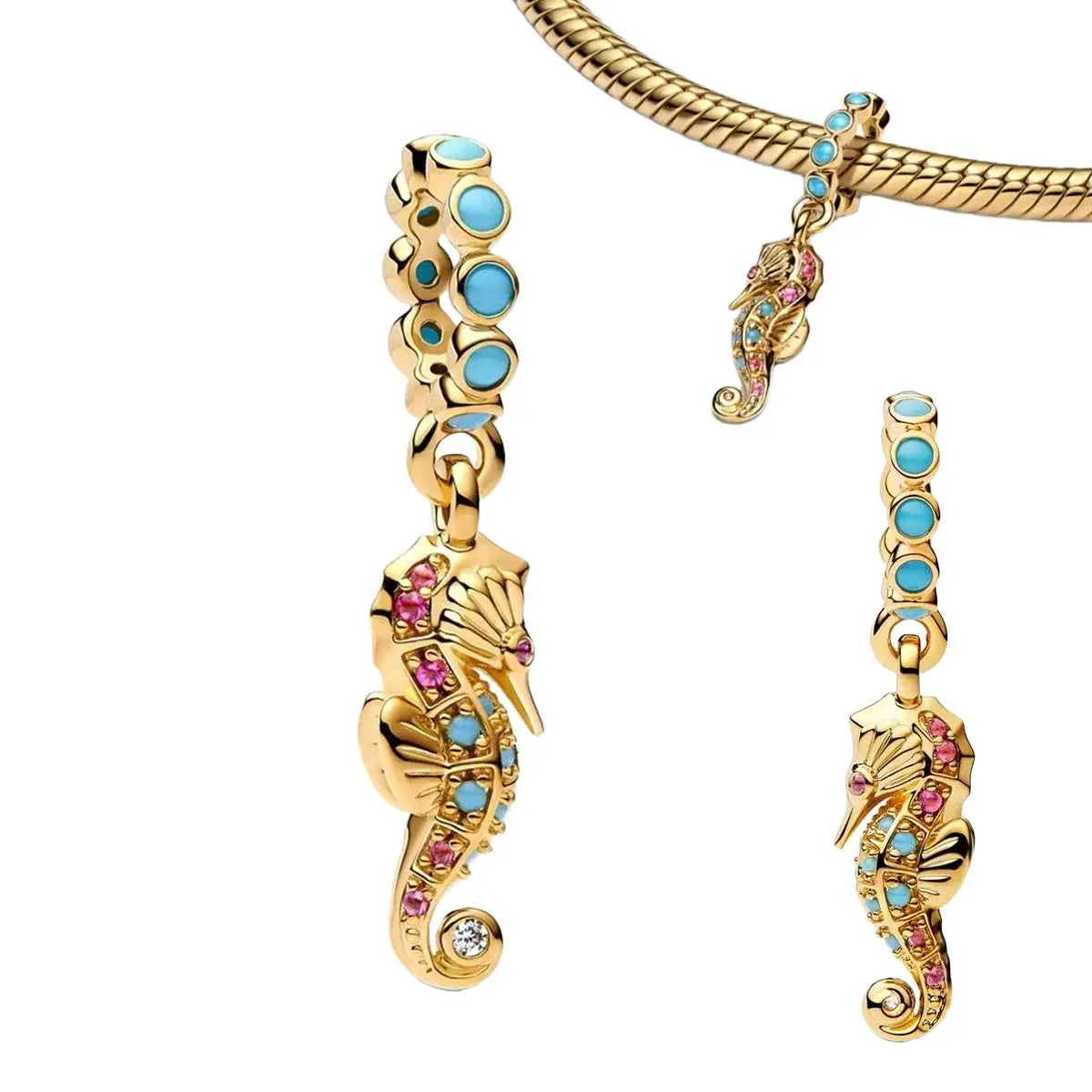 925 Silver Relief Carved Palm Leaf Heart Charm Set With Blue Dragonfly Butterfly Hummingbird Enamel Dangles For Bracelet