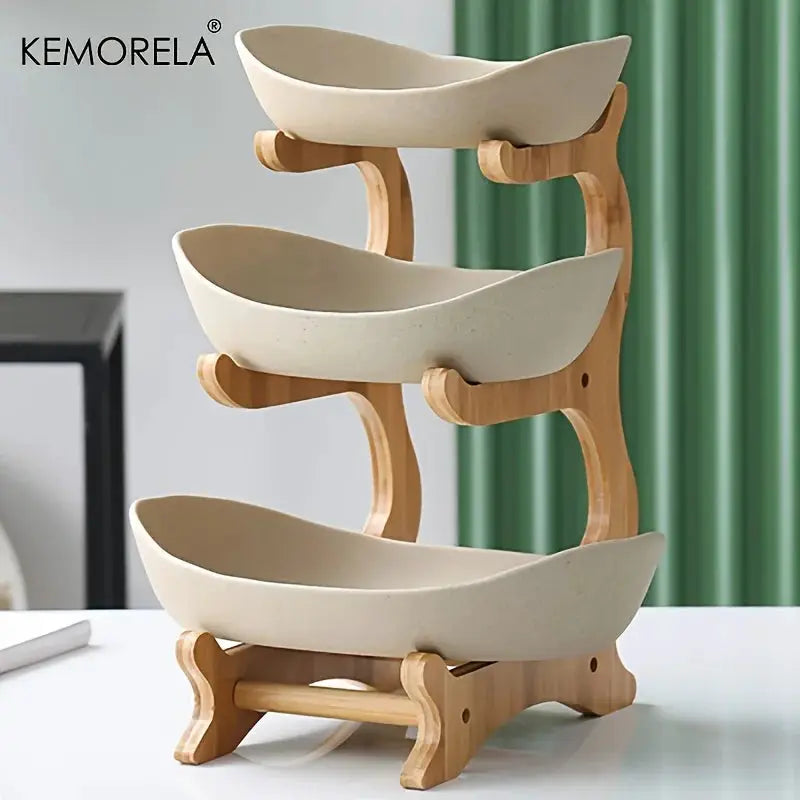 Two To Three Layer Fruit Plate Modern Centerpiece Snack Dish