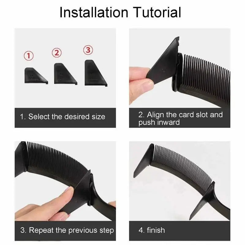 Wangda Barber Flat Top Haircut Comb Curved Arced Clipping Tool for Hair Cutting and Positioning