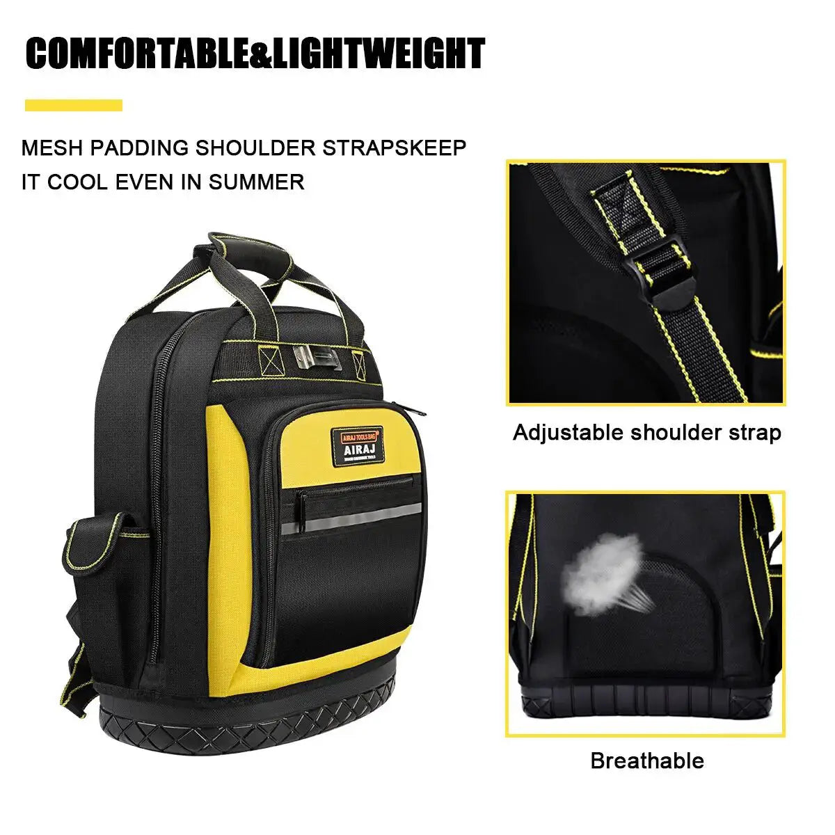 AIRAJ Heavy - Duty Waterproof Tool Backpack - Simples Market