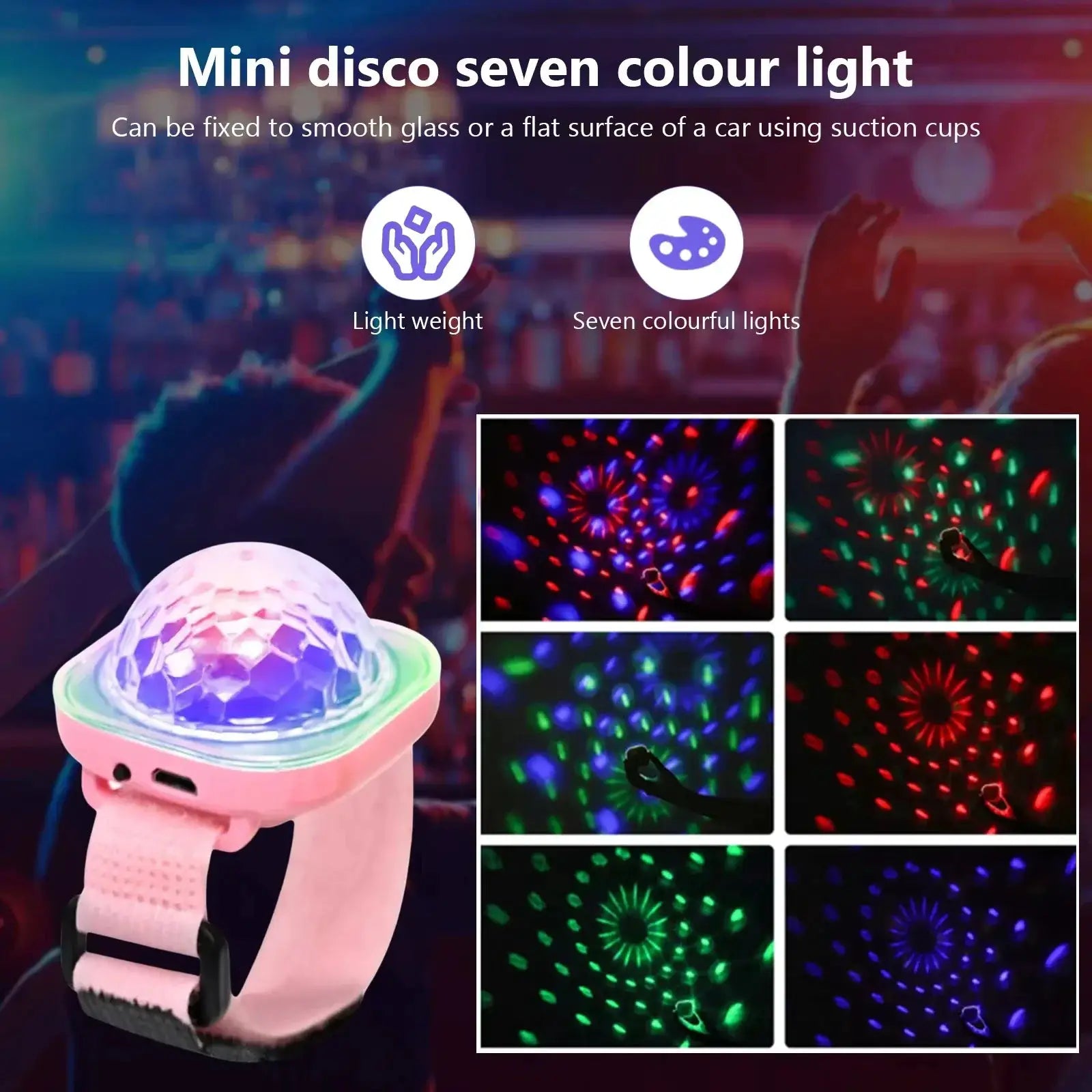 Portable Wearable Wrist Ambient Lamp With Sound Activated LED Lights For Disco KTV Home Party Bar Rechargeable