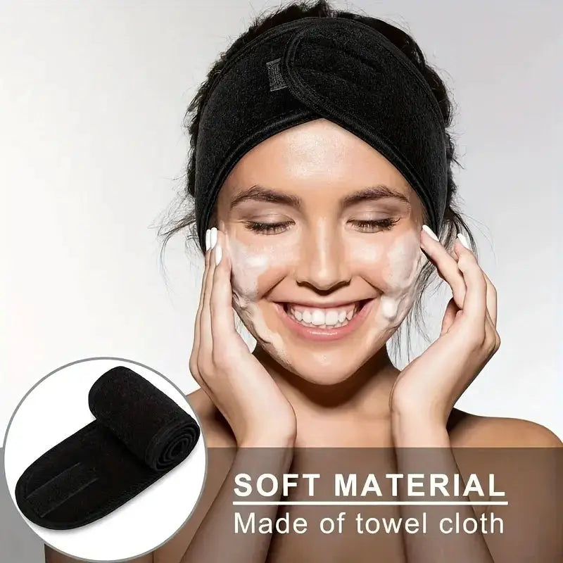 Womens Adjustable Wide Headband For Yoga Sports Spa Makeup Skincare