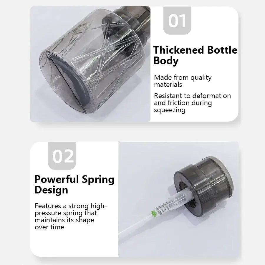 PureCare Refillable Lockable Pump Dispenser For Travel Nail Care And Makeup Remover Bottle