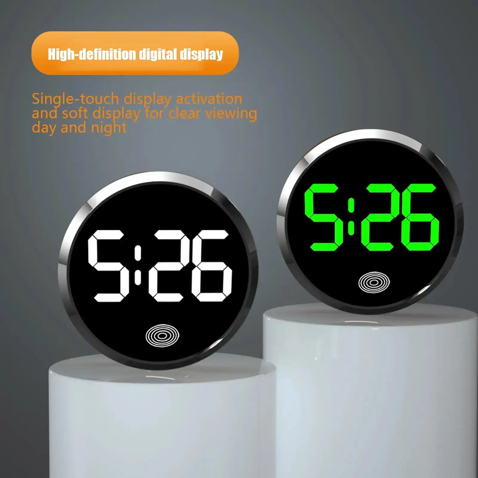Car LED Clock With Touch Control Dashboard Watch Bright LED Display And Adjustable Brightness