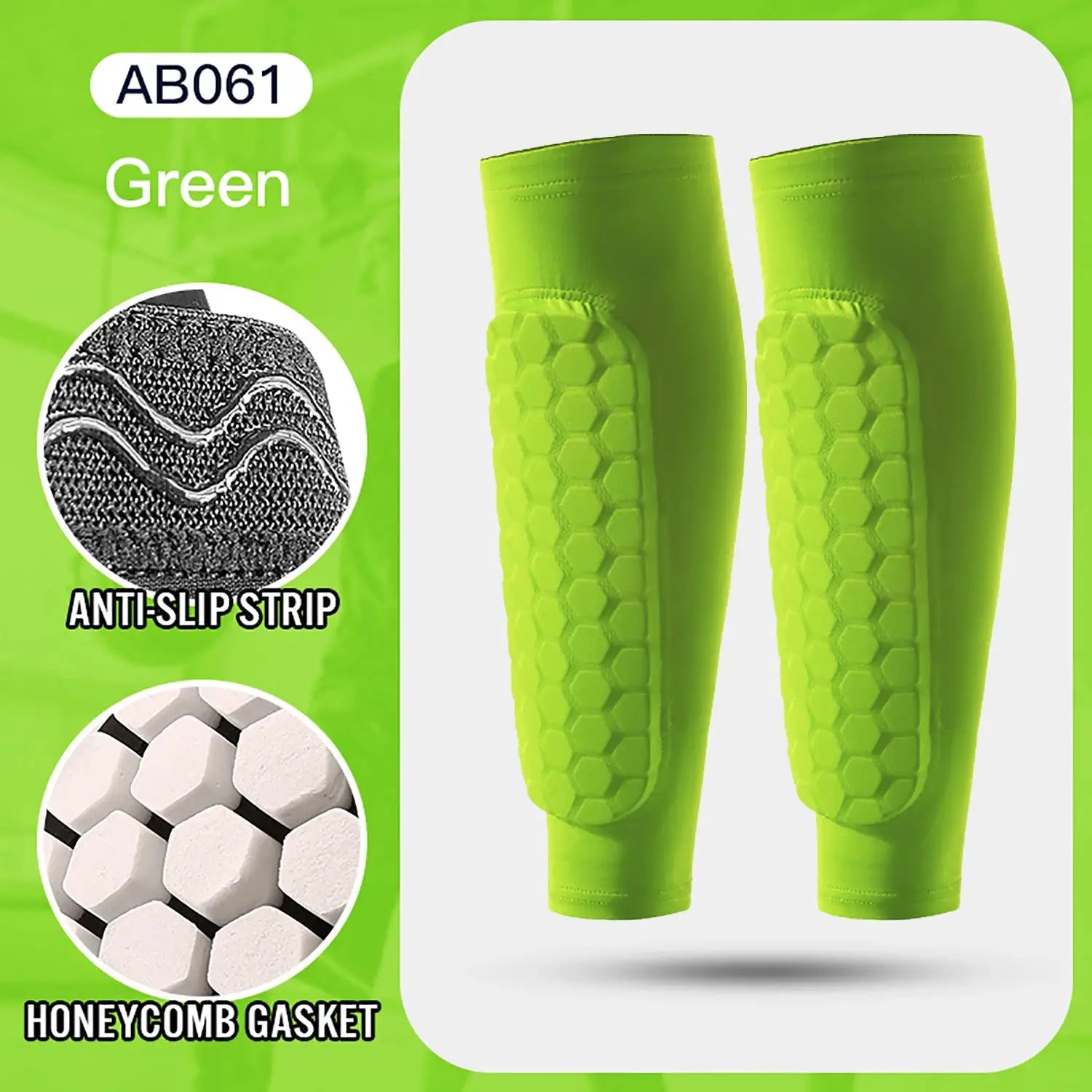 1Pcs Football Shin Guard Socks Sleeves With Foam Padding Calf Compression Sleeve Honeycomb Pads For Soccer Equipment