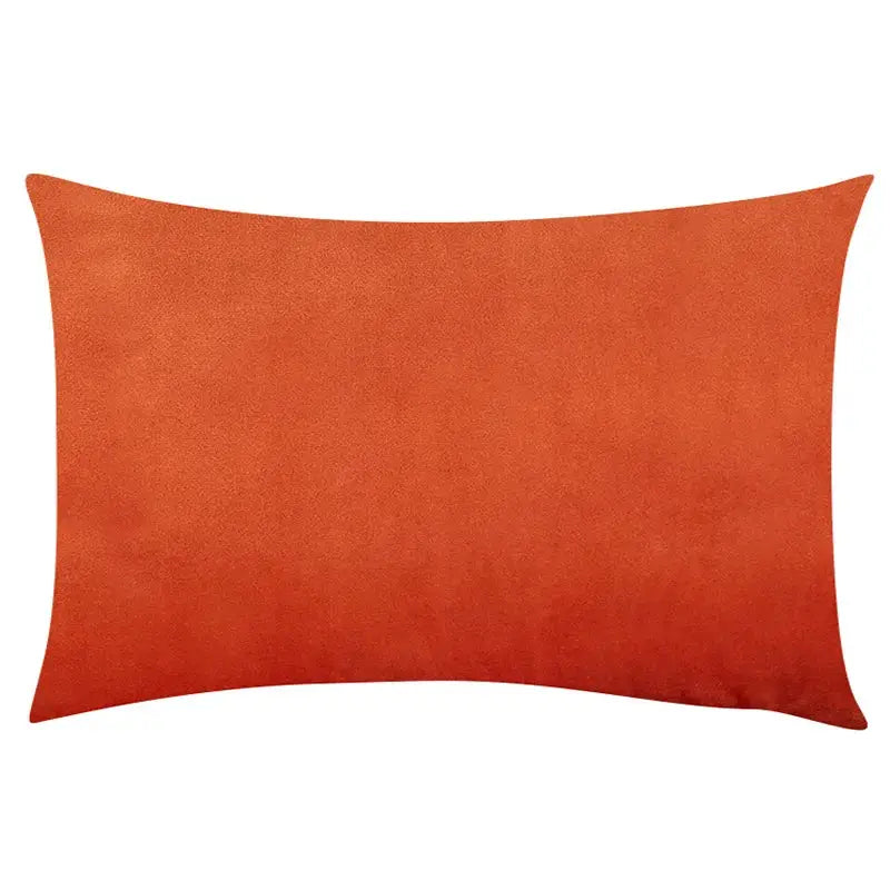 Soft velvet cushion cover, orange, 30x50 cm, for living room sofa