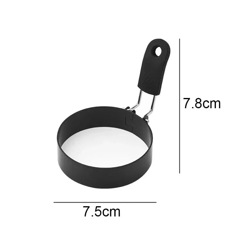 Anti Scald Egg Ring Set Professional Stainless Steel Nonstick Round Pancake Mold For Breakfast And Sandwiches