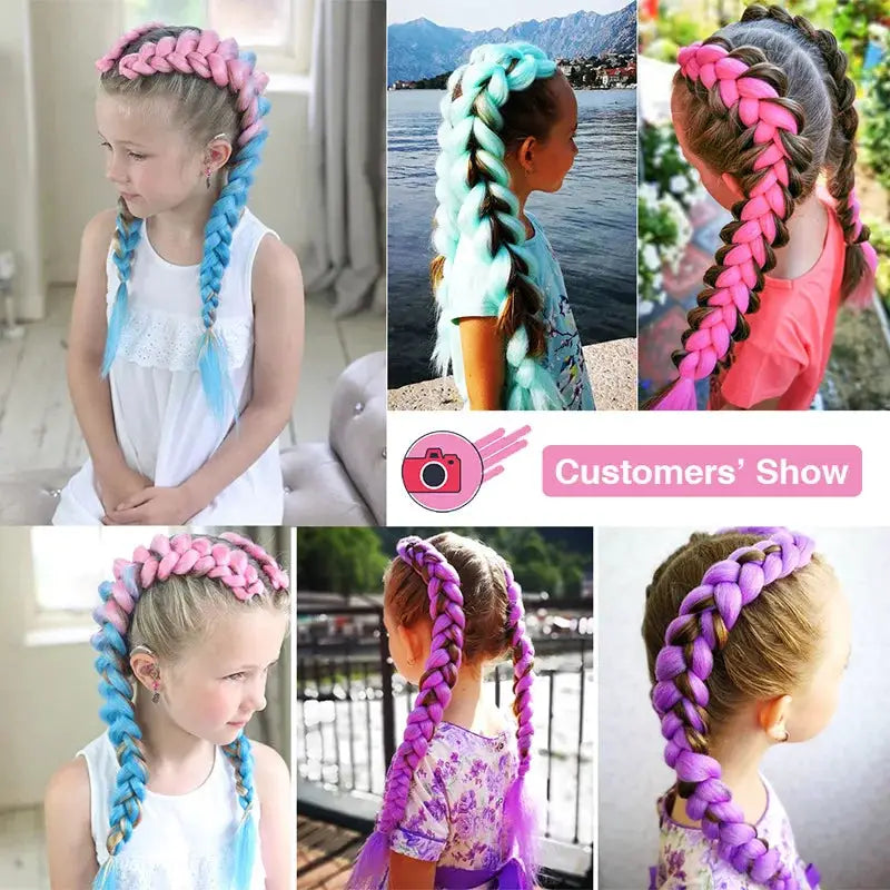 24 Inch Synthetic Long Box Braiding Hair Extensions Yaki Straight Texture For Women Dreadlocks