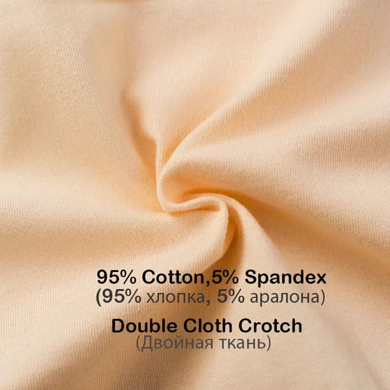 Simples Market peach cotton underwear fabric swatch with 95% cotton, 5% spandex and double cloth crotch