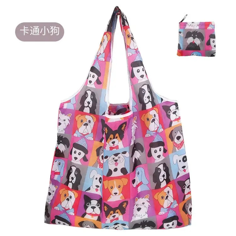 EcoCarry Large Foldable Reusable Tote Bag Made From 190T Polyester For Grocery Shopping Beach Storage