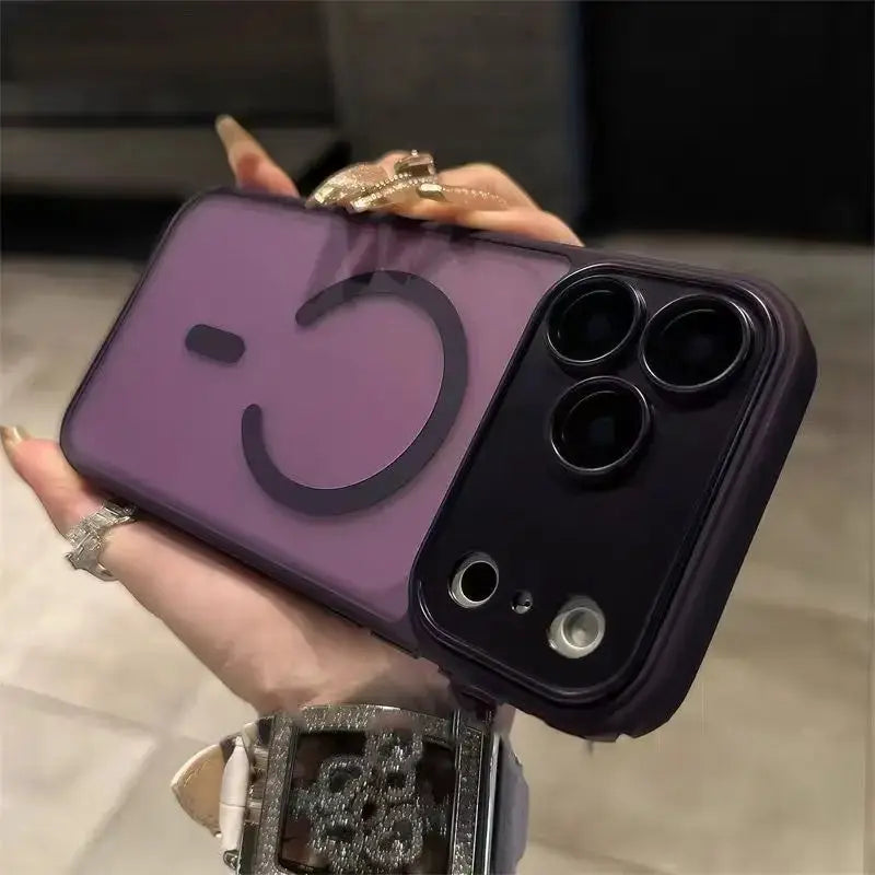 LuxeShield Magnetic Matte Translucent Shockproof Case For iPhone 11 To 17 Pro Max With MagSafe