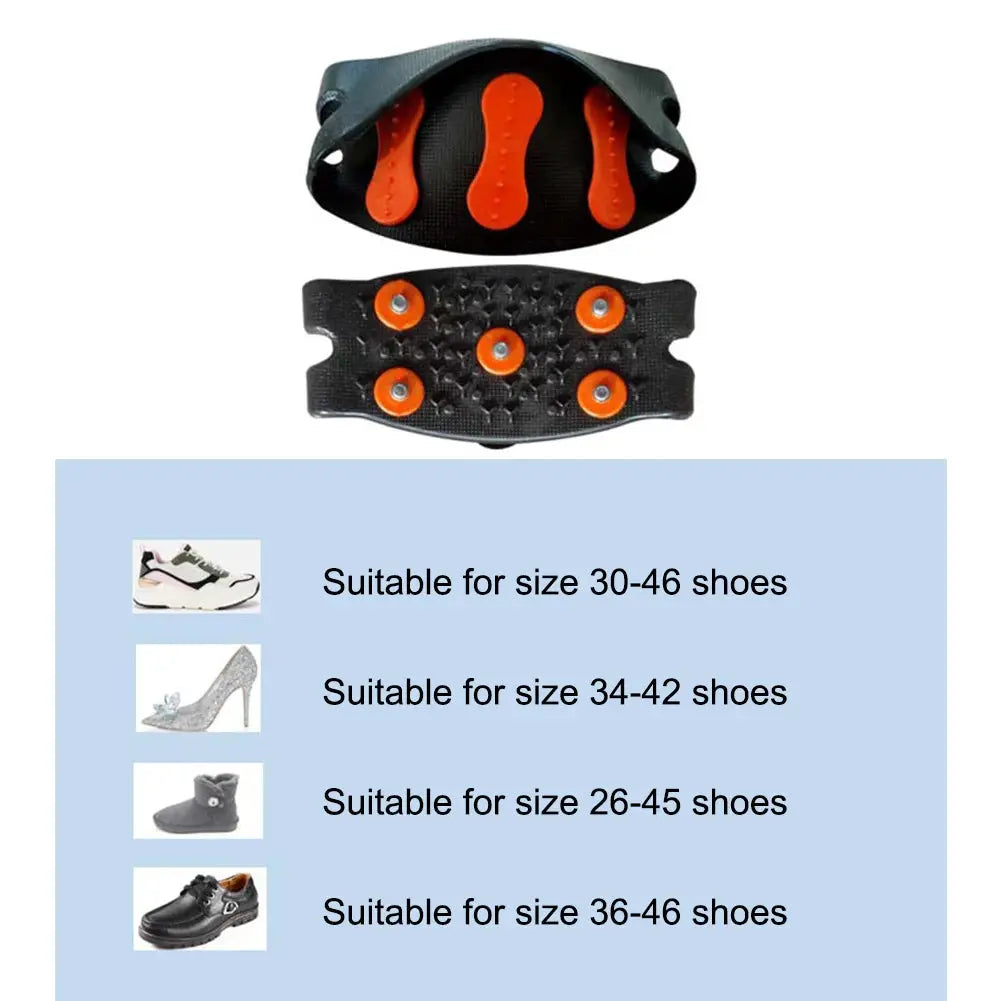 Five Stud Climbing Crampons Anti Slip Mountaineering Cleats Unisex Snow Claw Shoe Covers For Walking Hiking