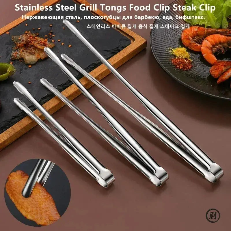 Super Grip Non Slip Kitchen Tongs Wide Tip Stainless Steel Design For Effortless Cooking Grilling And Serving
