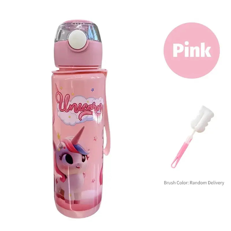 700ml Cute Cartoon Space Cup With Ring BPA Free High Temperature Resistant Portable Outdoor Water Bottle For Kids