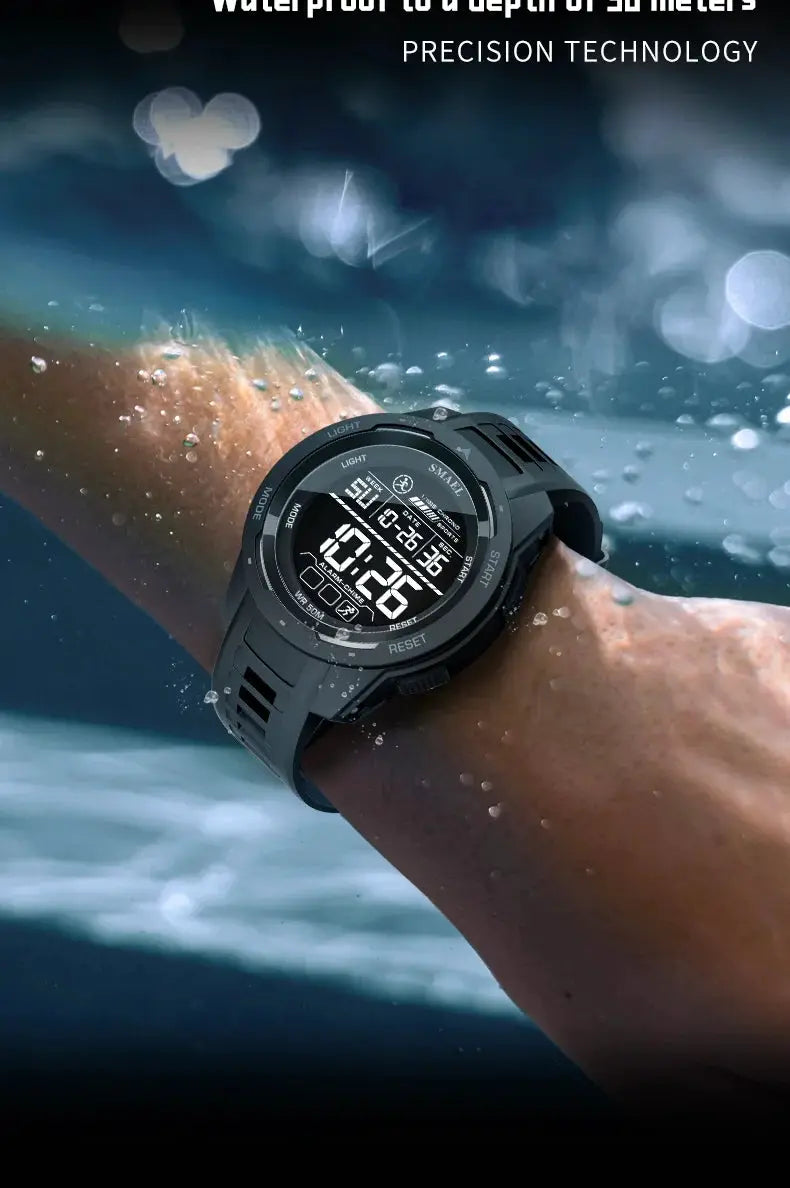 SMAEL 8105 Digital Watches Sports LED Wristwatches Men's 50m Waterproof Watch Digital Light Stopwatch Watch for Men