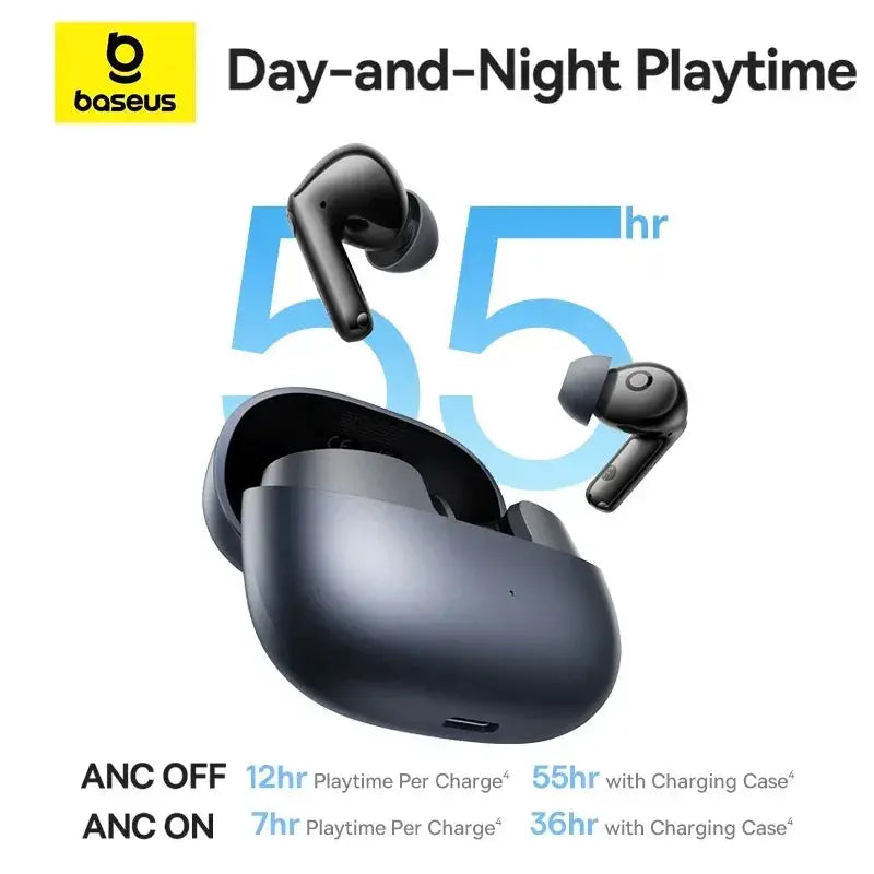 Baseus EP10 Pro ANC earbuds with charging case, black