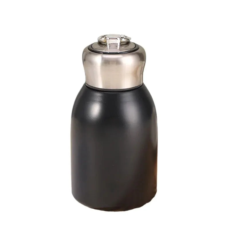 New High Value Mini Chubby Big Belly Cup 304 Stainless Steel Vacuum Thermos Cup With Portable Carrying Ring For Women