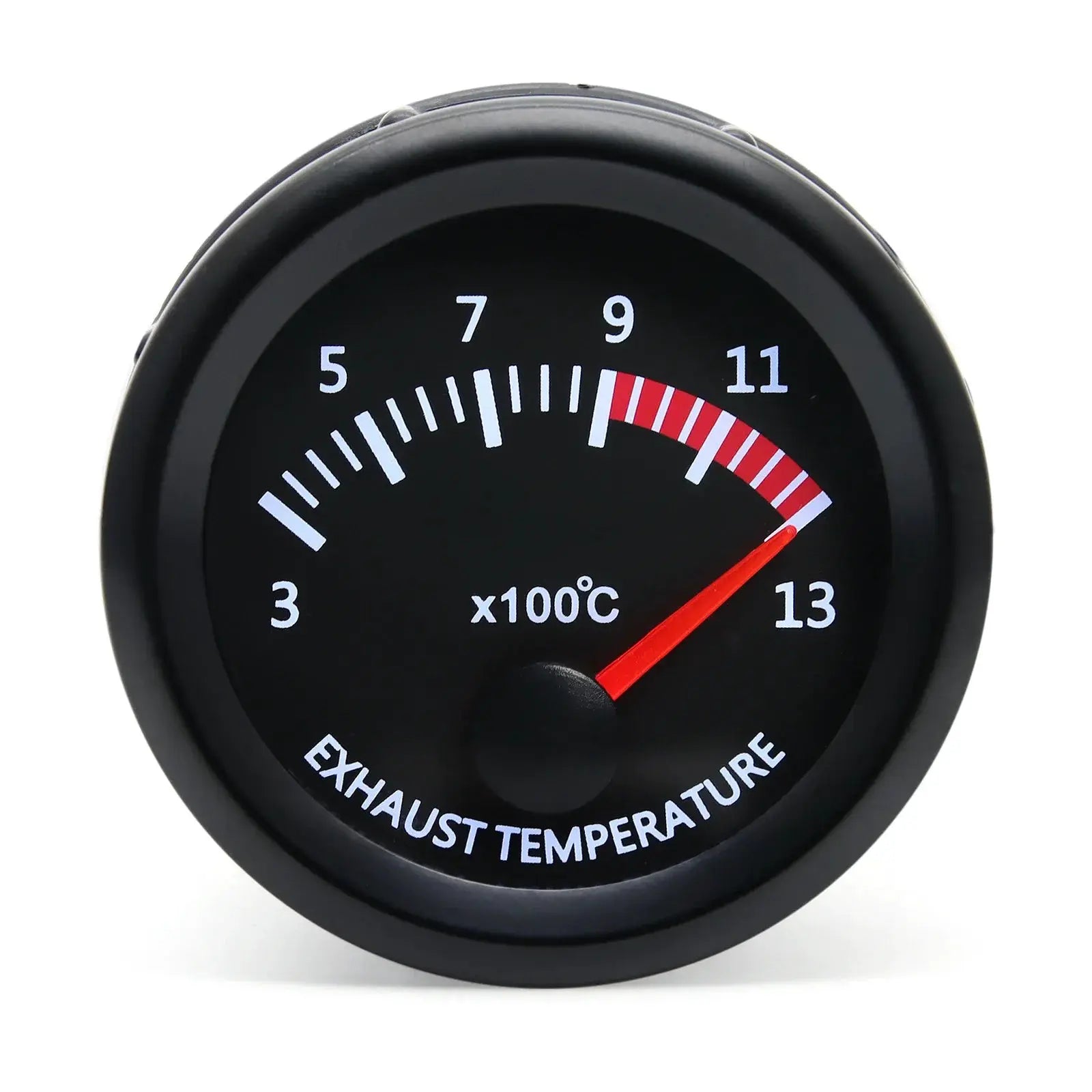 Simples Market 52mm car exhaust gas temperature gauge with sensor, black housing, red needle