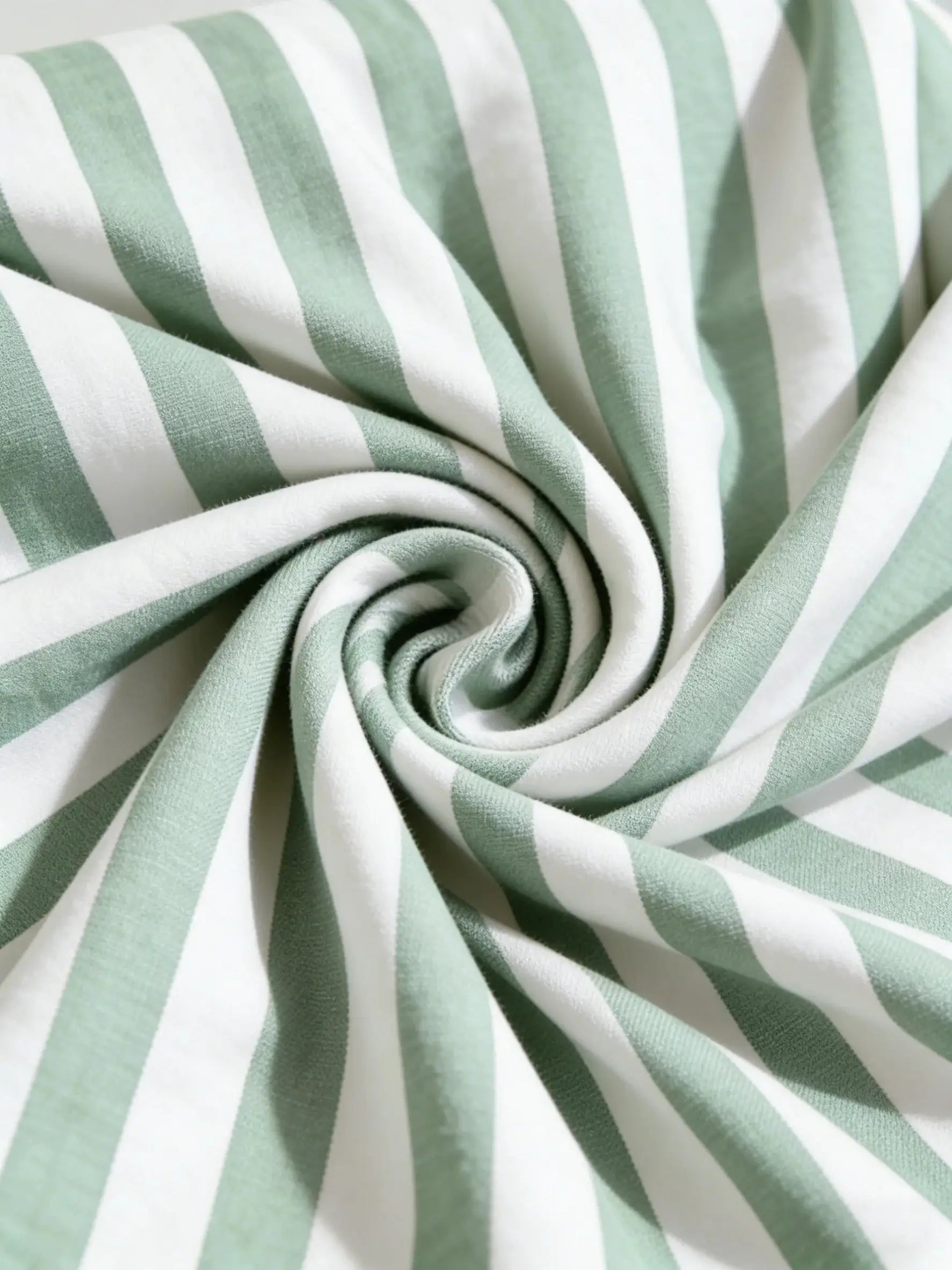 Sofa protective cover fabric with green and white stripes, elastic cushion cover for outdoor living rooms