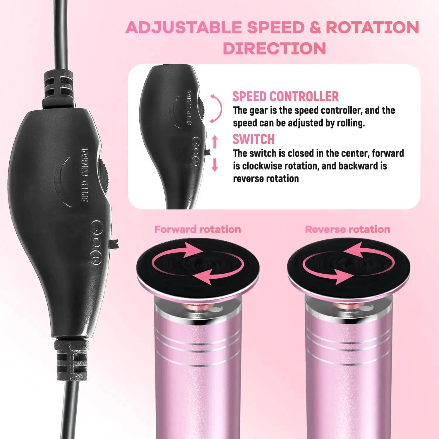 Electric foot grinder by Simples Market; black handheld callus remover with speed control and 60 sanding discs.
