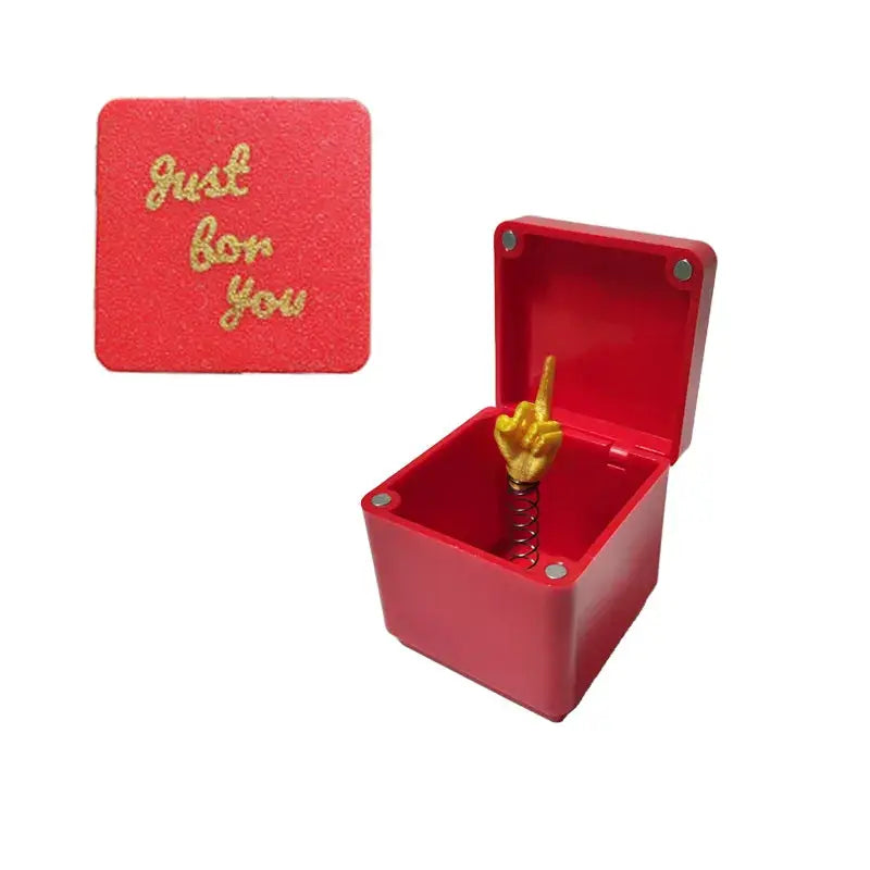 Christmas Prank Gift Middle Finger In Box Funny Box Surprise For Office Desk Decoration Home Decor