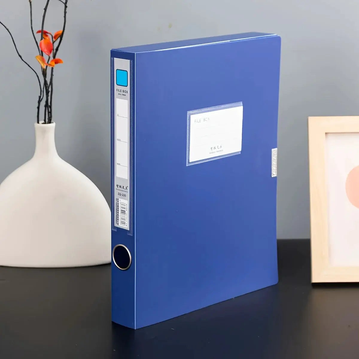 Simples Market blue foldable A4 file folder PP storage box with large capacity