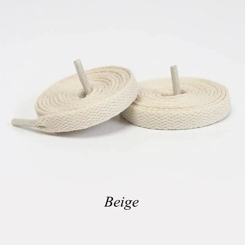 Beige flat shoelaces, 1 pair for casual unisex sneakers AF1