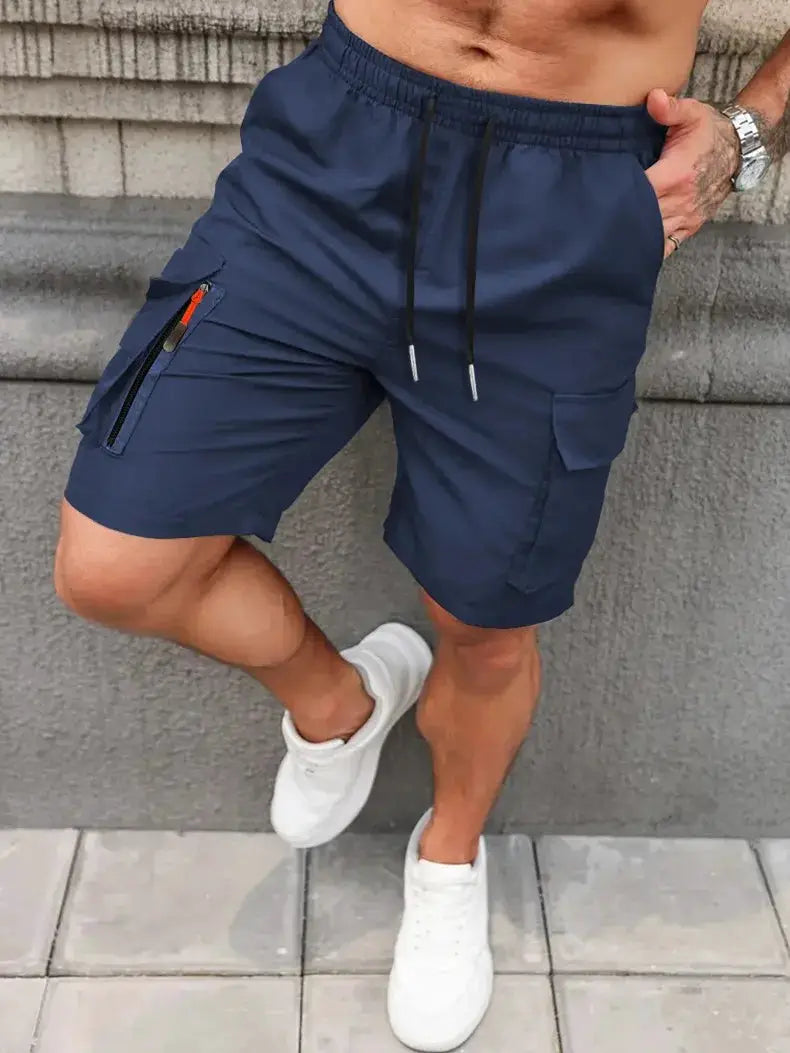 UETEEY Summer Casual Cargo Shorts Men Outdoor Travel Sports Large Pockets Durable Comfortable Beach Workout Shorts for Outings