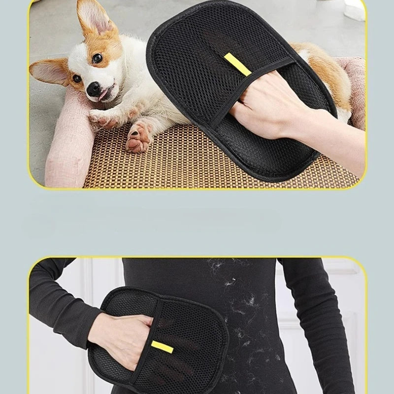 Pet Hair Remover Gloves Portable Washable For Clothes Hair Dehairing Tool Pet Cleaning Accessories
