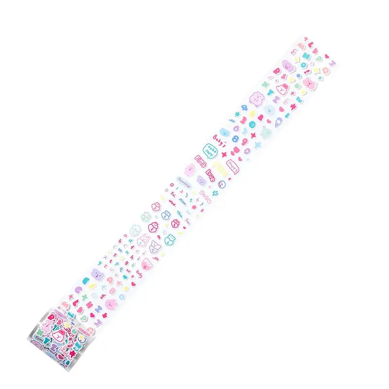 Mr.paper 200cm hand-drawn small pattern tape roll; pastel icons, decorative planner stickers by Simples Market