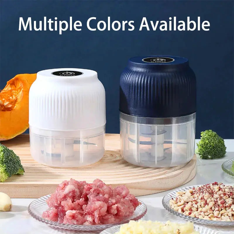 250ml Mini Wireless USB Rechargeable Electric Vegetable Chopper Garlic Crusher for Kitchen Gadgets
