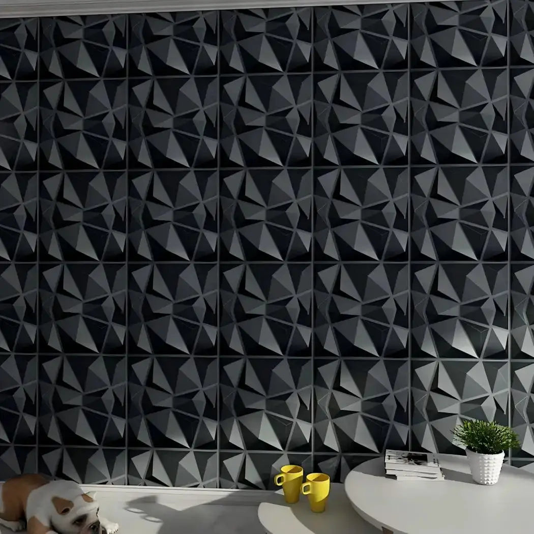 20 Pcs 3D Wall Panels 30x30cm Indoor Wall Decor For Living Room Bedroom Hotel Office Mural Tile Panels