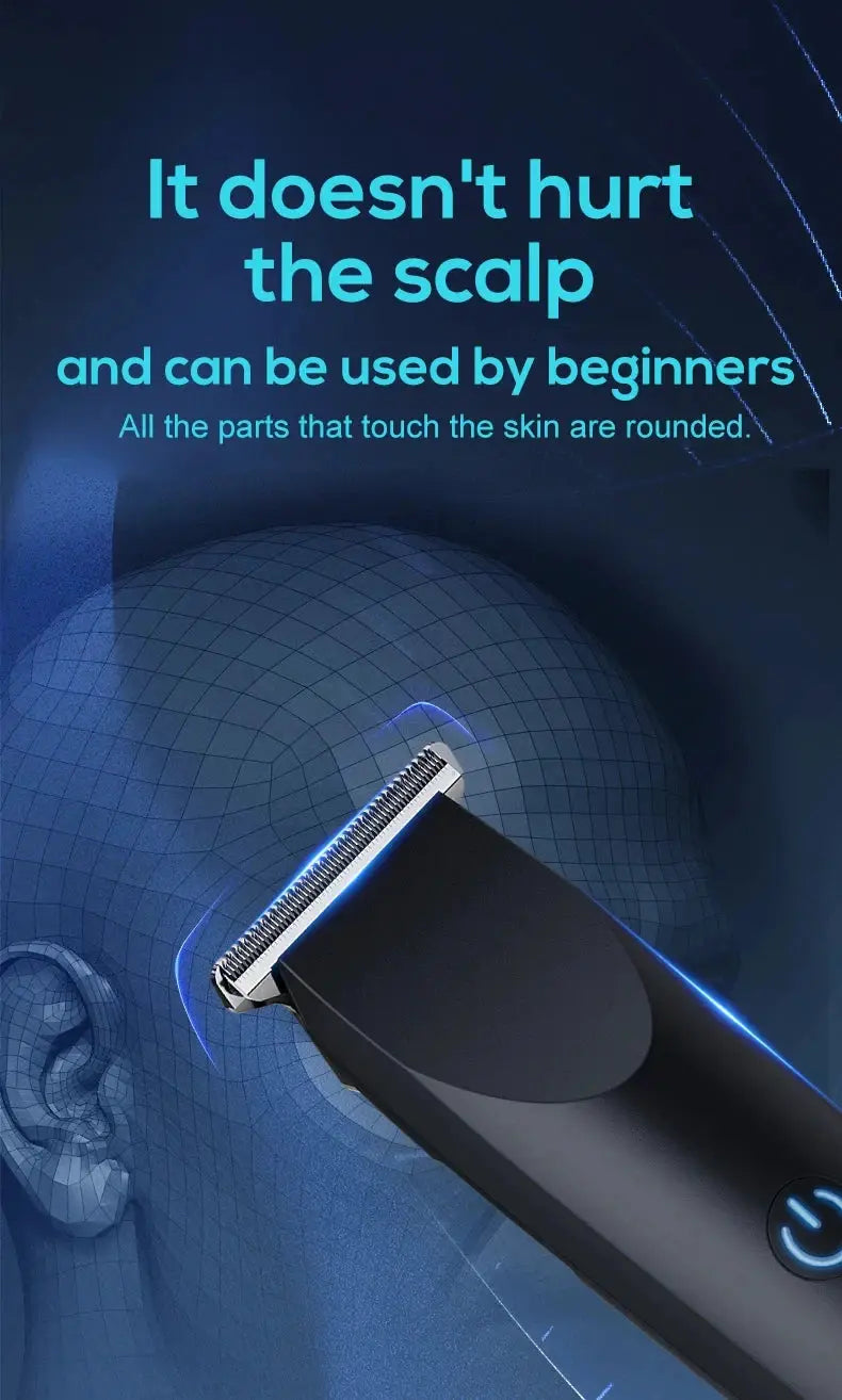 Simples Market black electric hair clipper with adjustable cutter head, USB charging, for hair and beard trimming