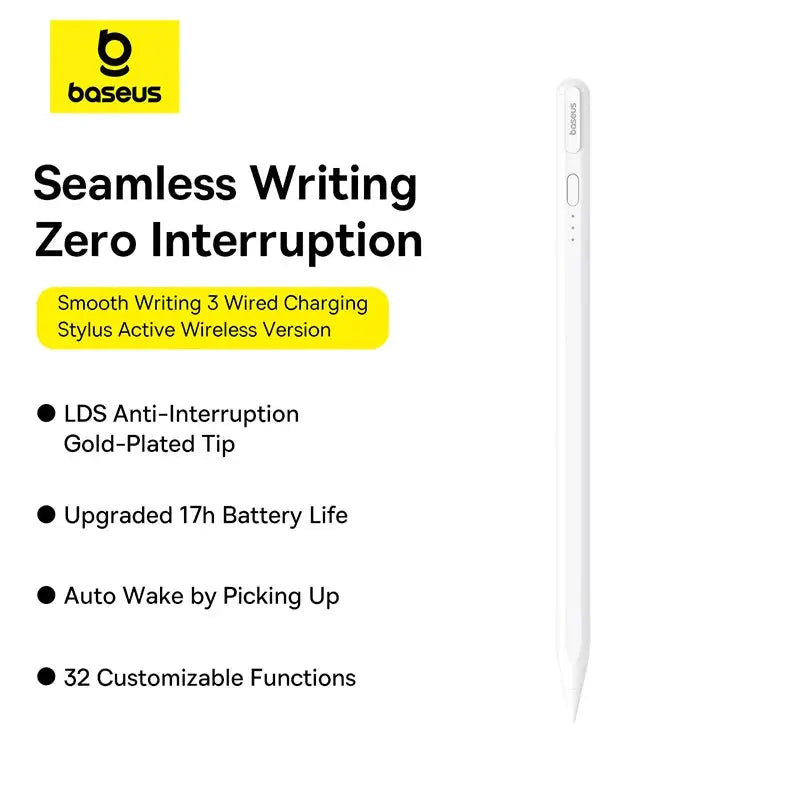 Baseus 3rd Gen Stylus Pen For iPad Pro With Wired Charging And Active Tilt Sensitivity