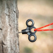 Simples Market 2-pack ground anchors with black triple-loop design for multi-rope fixing, camping and outdoor use