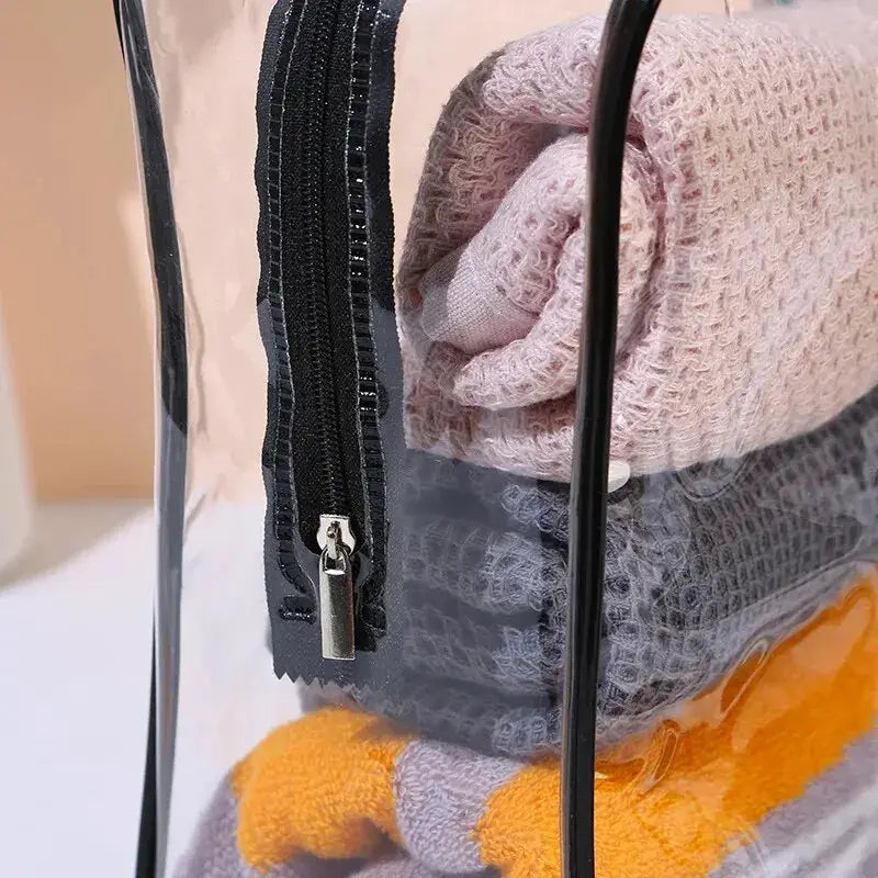 Three Size Transparent Toiletry Bags Set Clear Organizer Bags For Travel Stroller Bag And Makeup Pouch Large Capacity