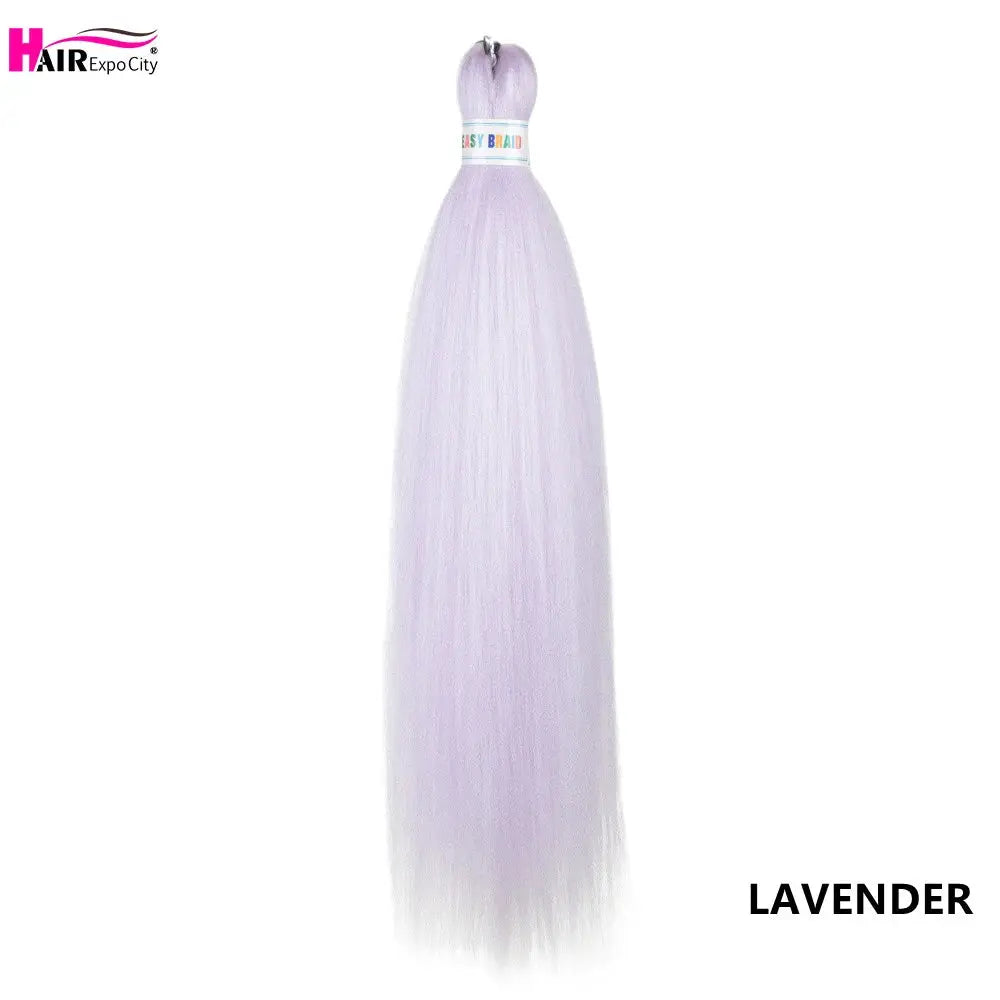 Easy Braids 26in synthetic jumbo braids hair extensions in lavender ombre, pre-stretched
