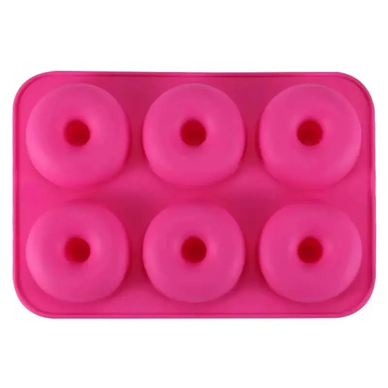 Six Hole Silicone Donut Mold Baking Pan Nonstick Flexible Donut Mold For Donuts Muffins Bagels Desserts DIY Tools