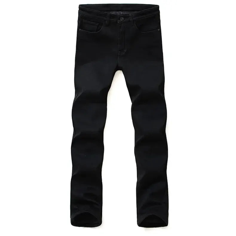 Men's black denim jeans by Simples Market, soft-stretch fabric, classic style