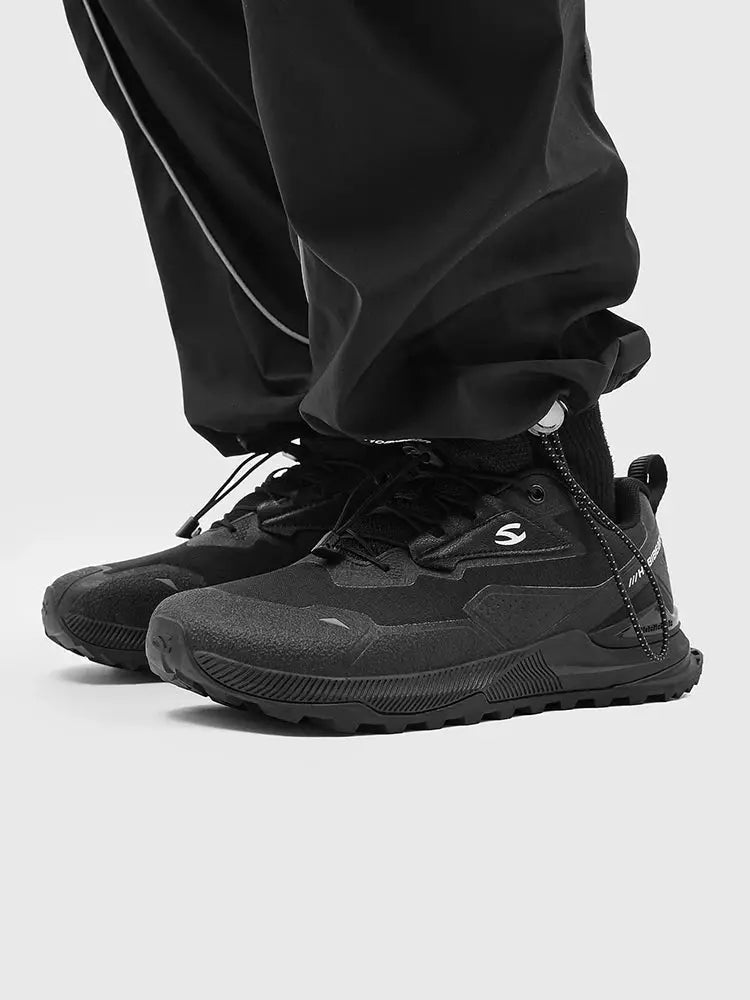HOBIBEAR hiking shoes by Simples Market, black rugged outdoor sneakers with a non-slip outsole