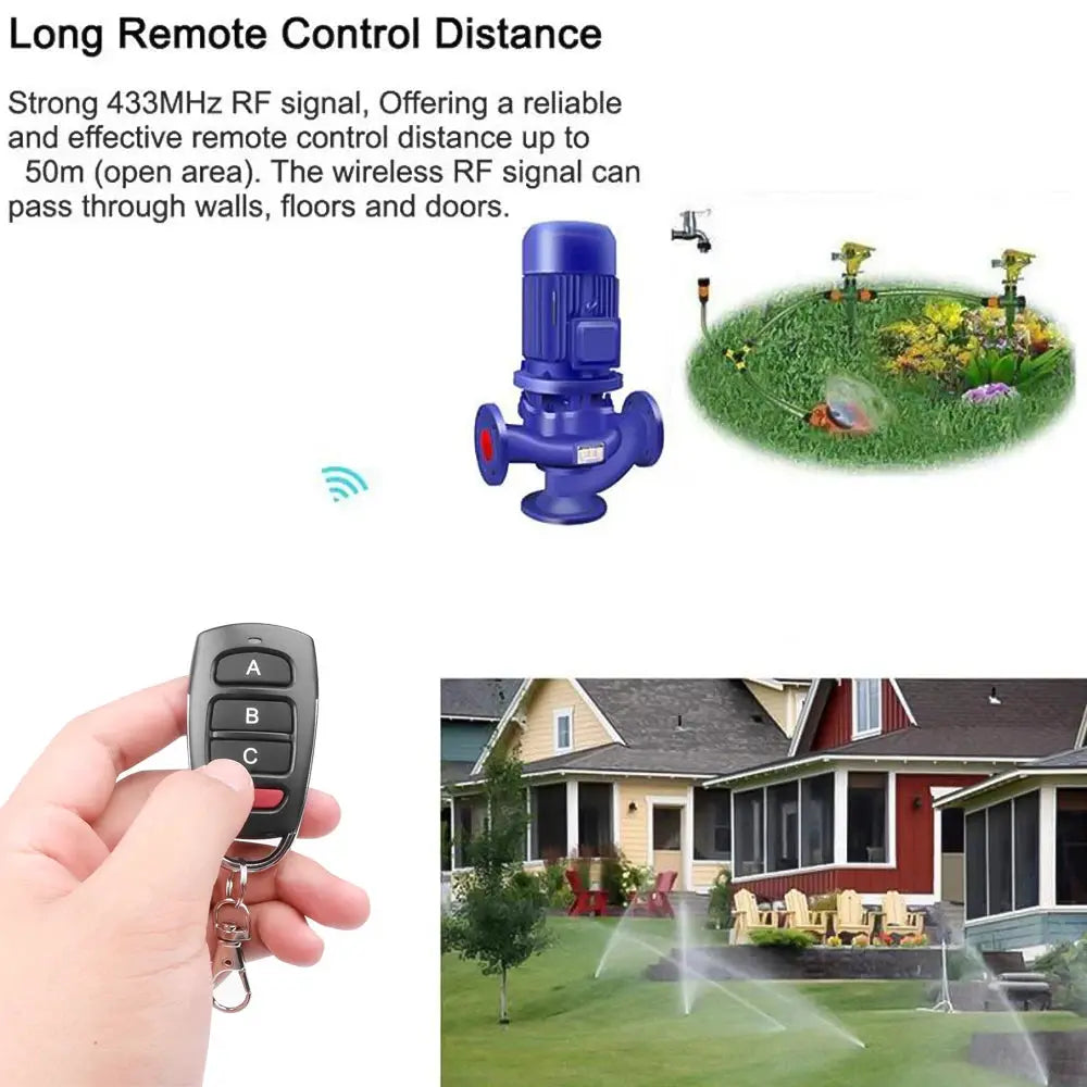 Simples Market wireless RF 433MHz remote duplicator with blue valve device and 3-button key fob