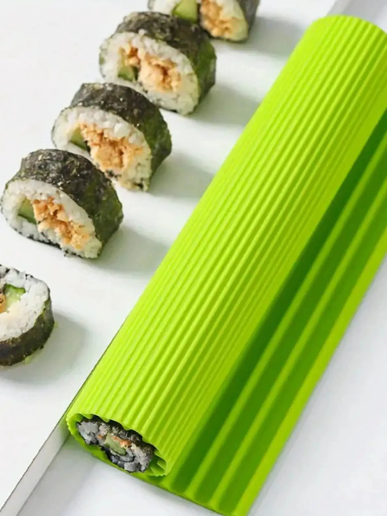 EcoChef Sushi Roll Mat Non Slip Fine Grain Silicone For Easy Consistent Home Rolls