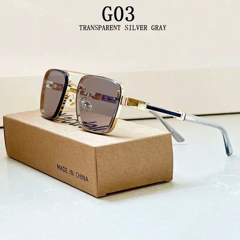 NovaLux Unisex Square Sunglasses Luxury Vintage Design With Lightweight Aluminium Magnesium Frame TAC Lenses